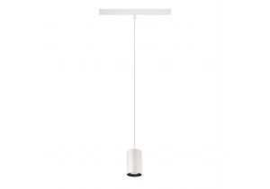 NUMINOS® XS, suspension 48 V, longueur de suspension 150 cm, 4000 K, 20°, DALI 2, blanc mat / noir mat