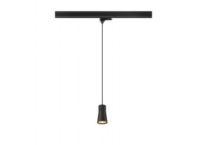PURI 2.0 Cone, suspension triphasée, GU10, longueur de suspension 200 cm, 1x max. 6 W, noir