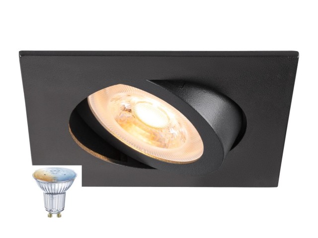 NEW TRIA® 68 SMART SET vierkant 1xGU10 zwart