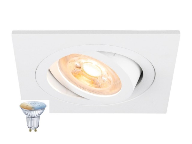 NEW TRIA® 75 SMART SET vierkant 1xGU10 wit