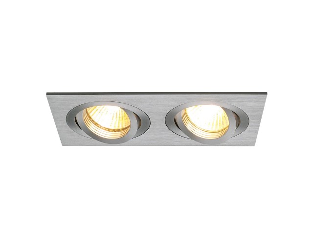 NEW TRIA 2 MR16 SQUARE alu geb. 2xGX5,3 klemv.