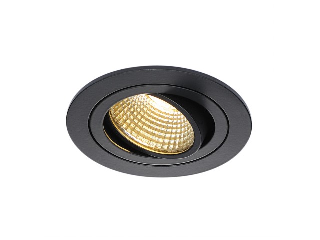 NEW TRIA LED ROUND SET zwart mat 1xLED 2700K