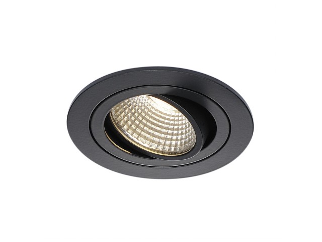 NEW TRIA LED ROUND SET zwart mat 1xLED 3000K