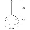 BIG WHITE 309439: FORCHINI PD-1 wit/goud 1xE27 handmade, BIG WHITE Hanglampen (SLV 155531) BIG WHITE 309439: FORCHINI PD-1 wit/goud 1xE27 handmade, BIG WHITE Hanglampen (SLV 155531)