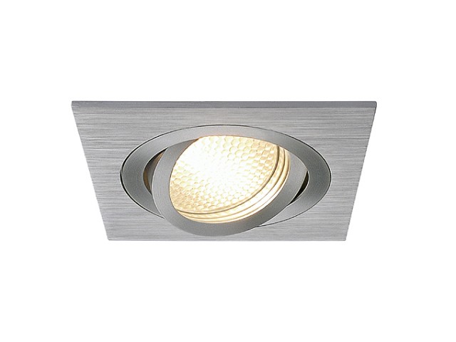 NEW TRIA GX10 Downlight, eckig, alu brushed, max. 35W