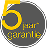 5 jaar garantie*